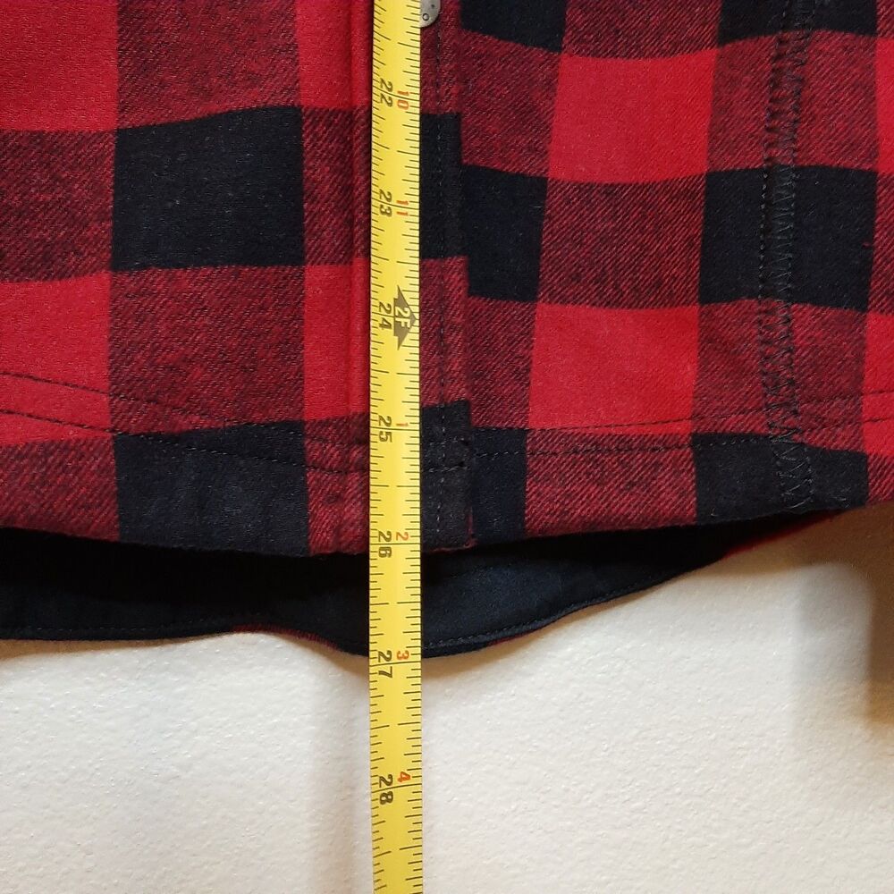 NEW Orvis Pinnacle Shirt Jacket Red Women XS Fleece Lined Shacket Buffalo Plaid - Picture 3 of 12